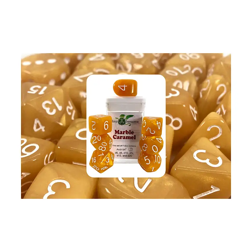 Poly Set Marble Caramel w/White and Arch'd4 (7)