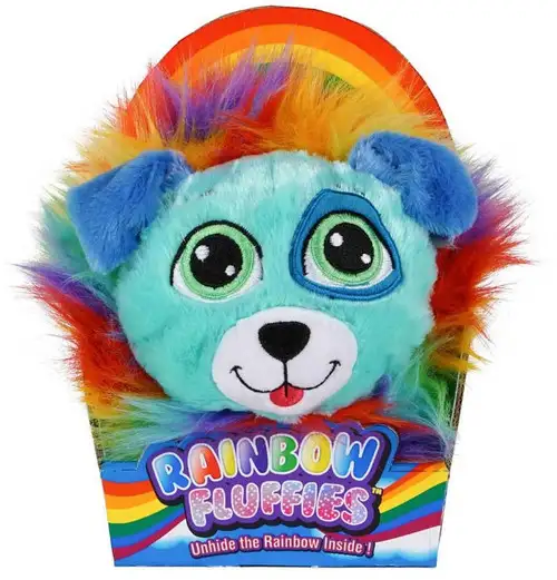 Rainbow Fluffies Blue Puppy 12-Inch Plush