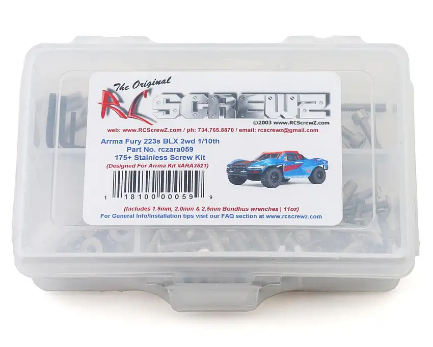 RC Screwz Arrma® Fury™ 223S BLX 1/10 Short Course Truck Stainless Steel Screw Kit