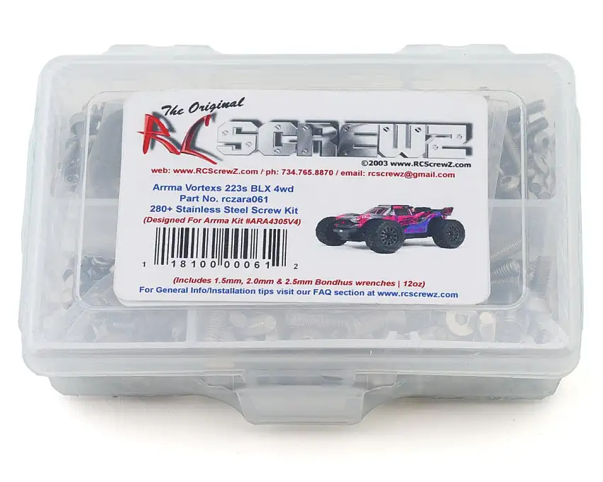 RC Screwz Arrma® Vorteks™ 223S BLX 1/10 Stadium Truck Stainless Steel Screw Kit
