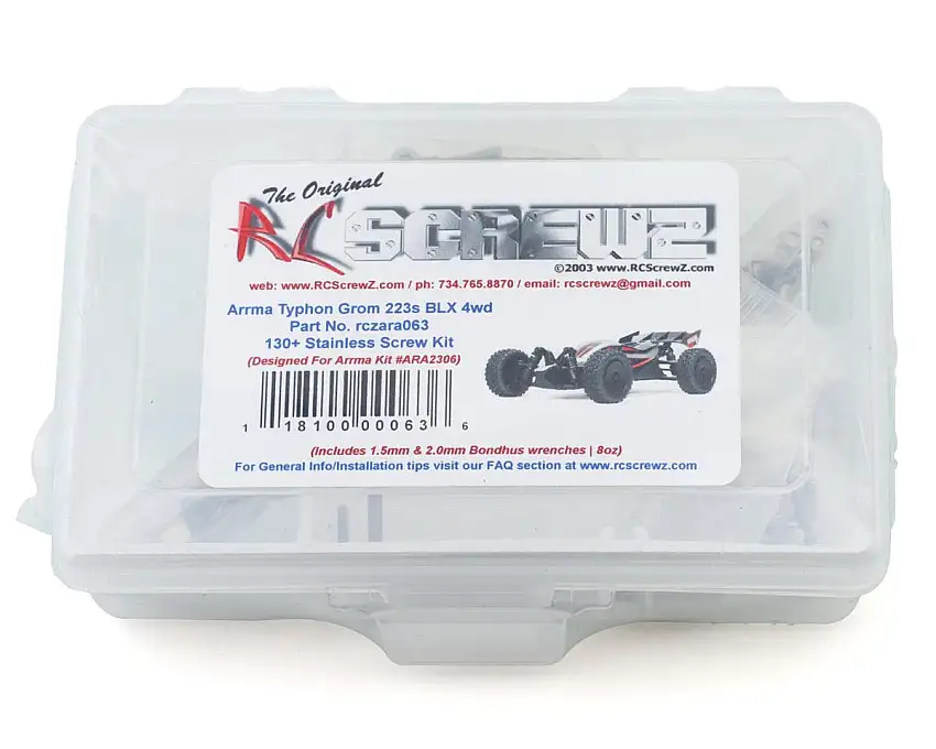 RC Screwz Arrma® Typhon™ Grom 223S BLX 1/14 Buggy Stainless Steel Screw Kit