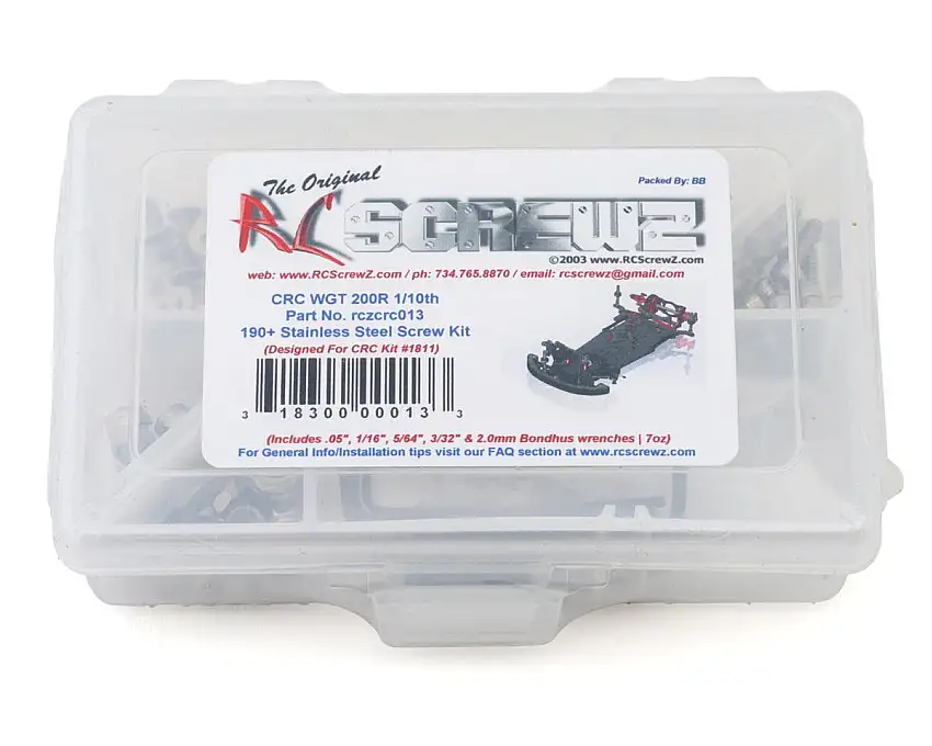 RC Screwz CRC WGT 200R 1/10 Pan Car Stainless Steel Screw Kit