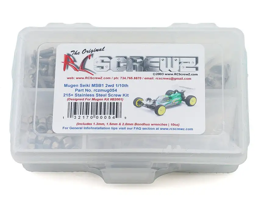 RC Screwz Mugen Seiki MSB1 1/10 2WD Buggy Stainless Steel Screw Kit