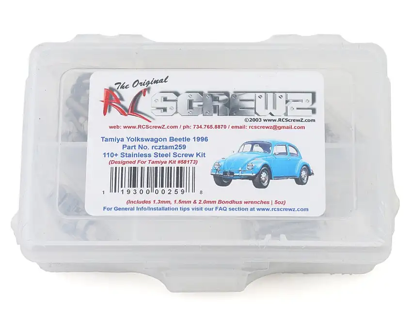 RC Screwz Tamiya Volkswagon Beetle 1996 Stainless Steel Screw Kit