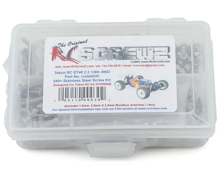 RC Screwz Tekno ET48 2.2 1/8 Truggy Stainless Steel Screw Kit