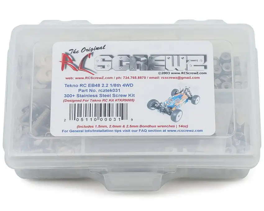 RC Screwz Tekno EB48 2.2 1/8 Buggy Stainless Steel Screw Kit