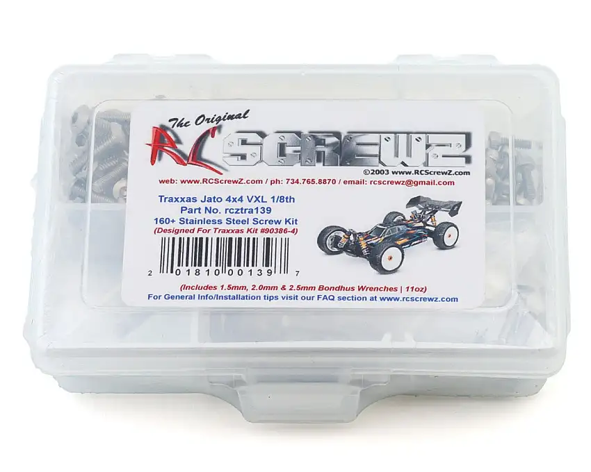 RC Screwz Stainless Steel Screw Kit for Traxxas® Jato® 4x4 1/8 Buggy