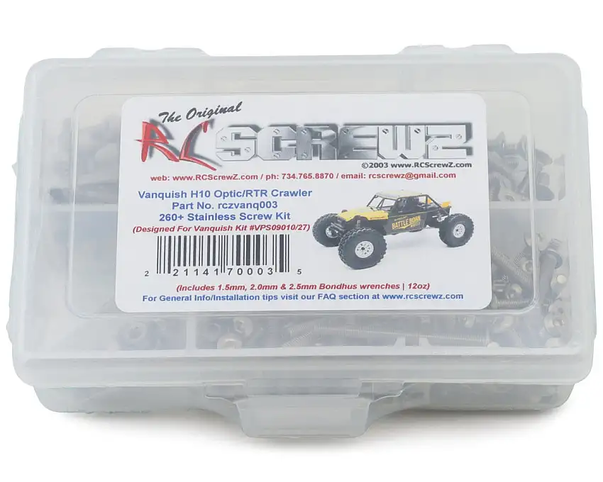 RC Screwz Vanquish H10 Optic Crawler Stainless Steel Screw Kit