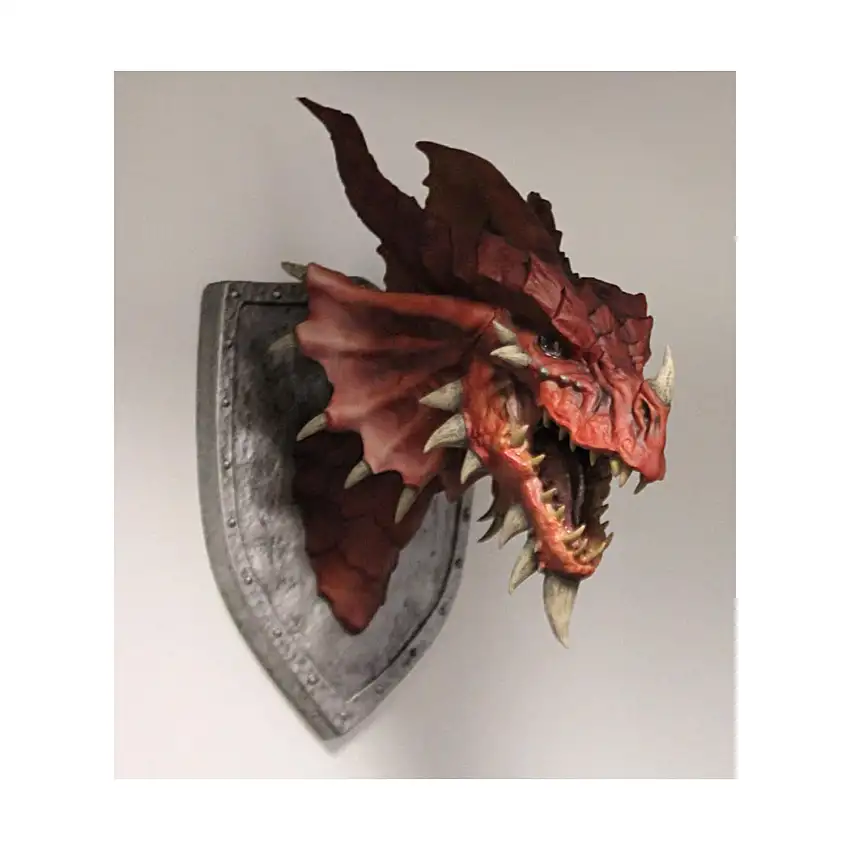 Red Dragon Trophy Plaque