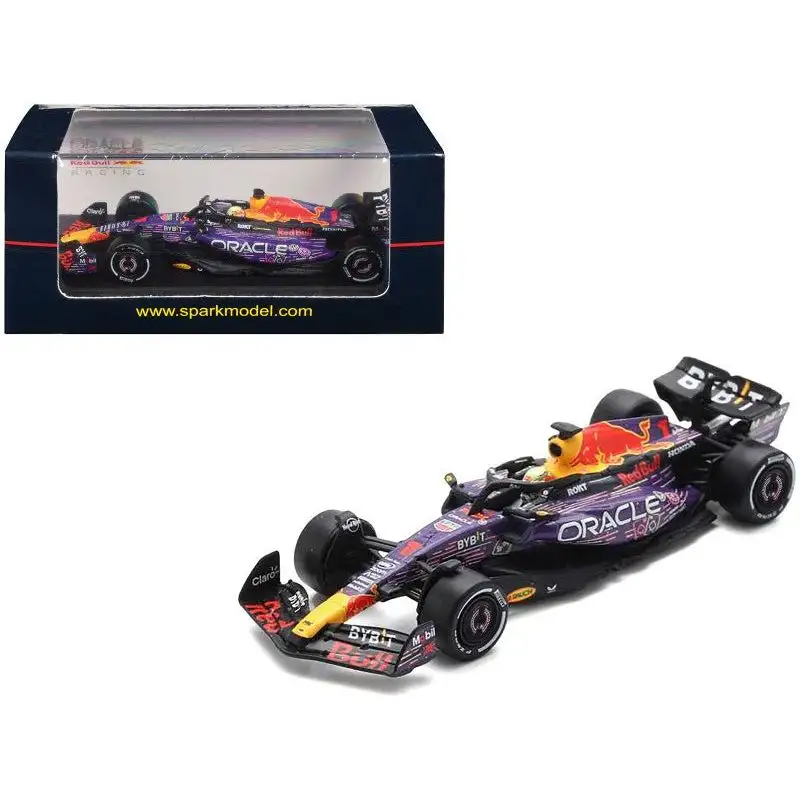 Red Bull Racing RB19 #1 Max Verstappen "Oracle" Winner Formula One F1 "Las Vegas GP" (2023) 1/64 Diecast Model Car by Spark