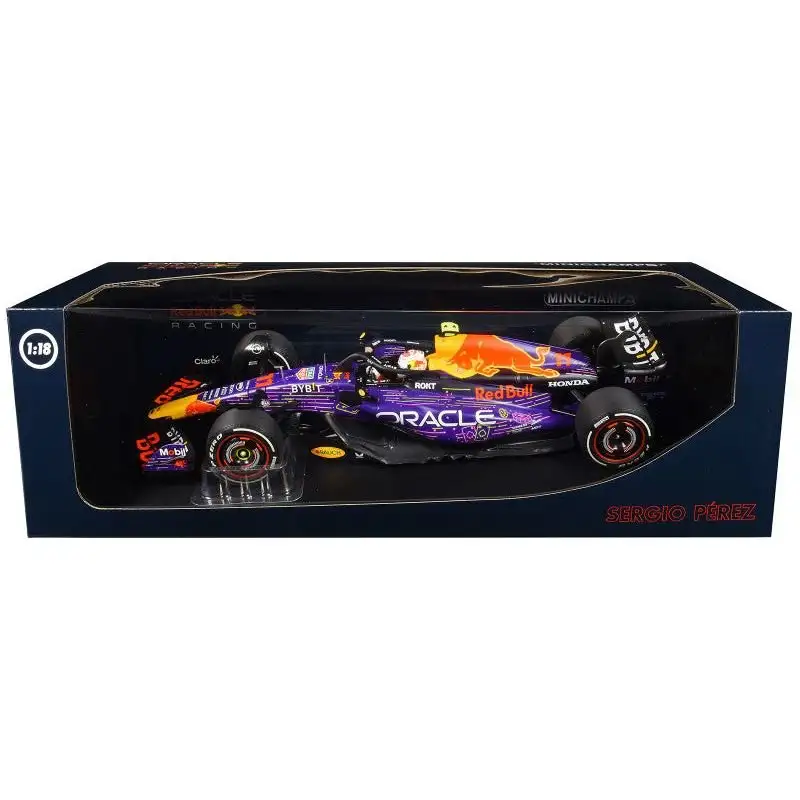 Red Bull Racing RB19 #11 Sergio Perez "Oracle" 3rd Place F1 Formula One "Las Vegas GP" (2023) with Driver Limited Edition to 114 pieces Worldwide 1/18 Diecast Model Car by Minichamps