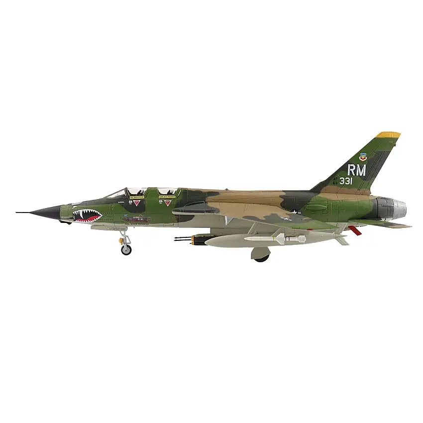 Republic F-105F Thunderchief Fighter-Bomber Aircraft "63-8331 Red River Showboat 354th Tactical Fighter Squadron 355th Tactical Fighter Wing Takhli Royal Thai AFB" United States Air Force "Air Power Series" 1/72 Diecast Model by Hobby Master