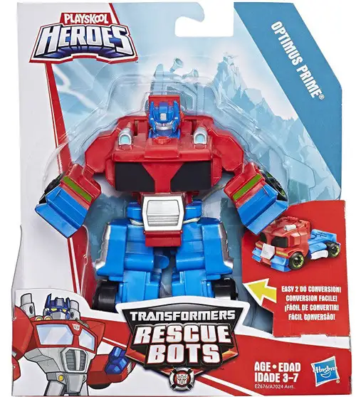 Transformers Playskool Heroes Rescue Bots Optimus Prime Trailer Action Figure [Rescan, Damaged Package]