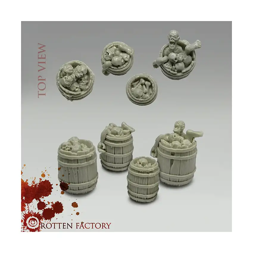 Wooden Barrels w/Corpses
