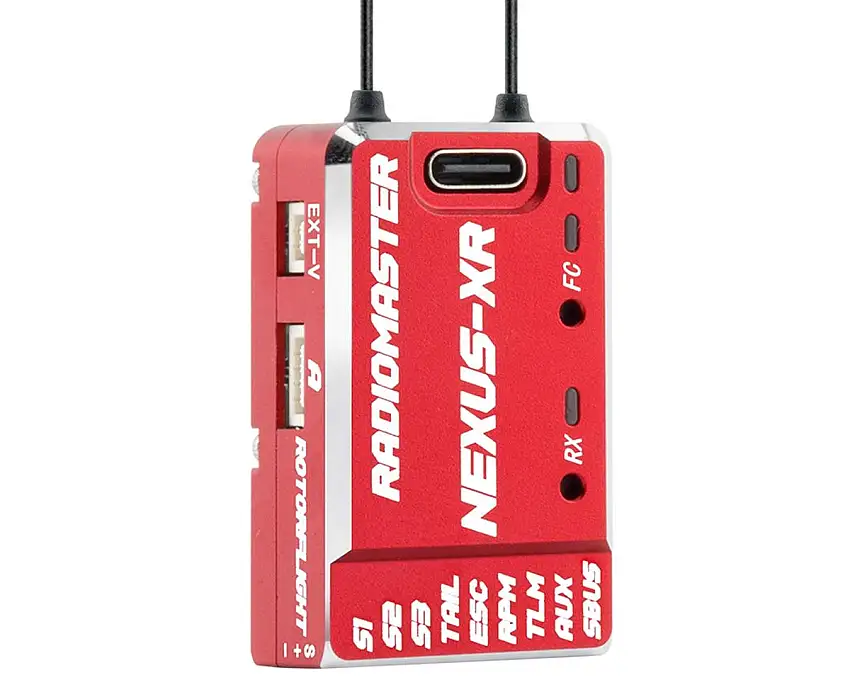 RadioMaster Nexus-XR Rotorflight Helicopter 2.4GHz Receiver Gyro (Red)