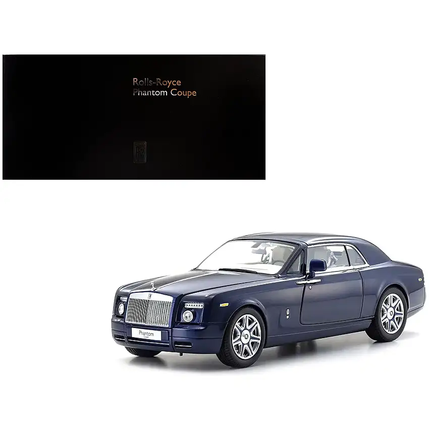 Rolls Royce Phantom Coupe Blue Metallic 1/18 Diecast Model Car by Kyosho