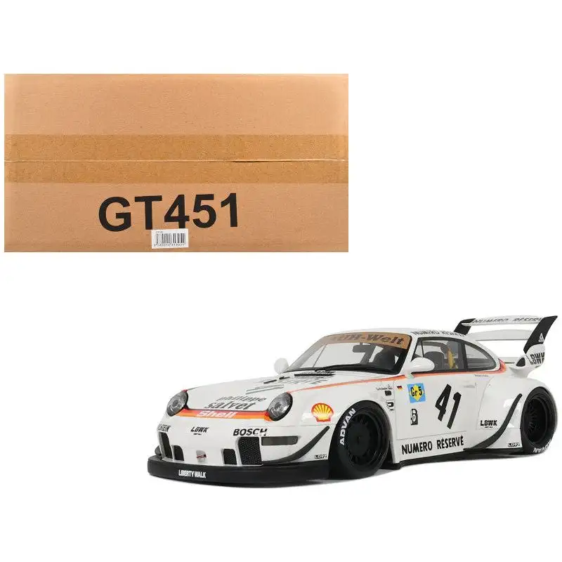 RWB Bodykit "Kato-San" #41 White 1/18 Model Car by GT Spirit