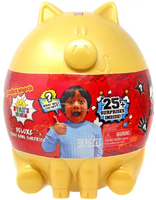 Ryan's World Piggy Bank Surprise Deluxe Set