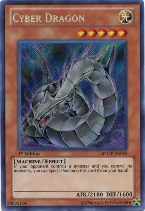 YuGiOh Trading Card Game Ra Yellow Mega-Pack Secret Rare Cyber Dragon RYMP-EN059