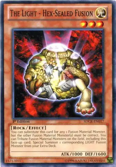 YuGiOh Cyber Dragon Revolution Structure Deck Common The Light - Hex-Sealed Fusion SDCR-EN017