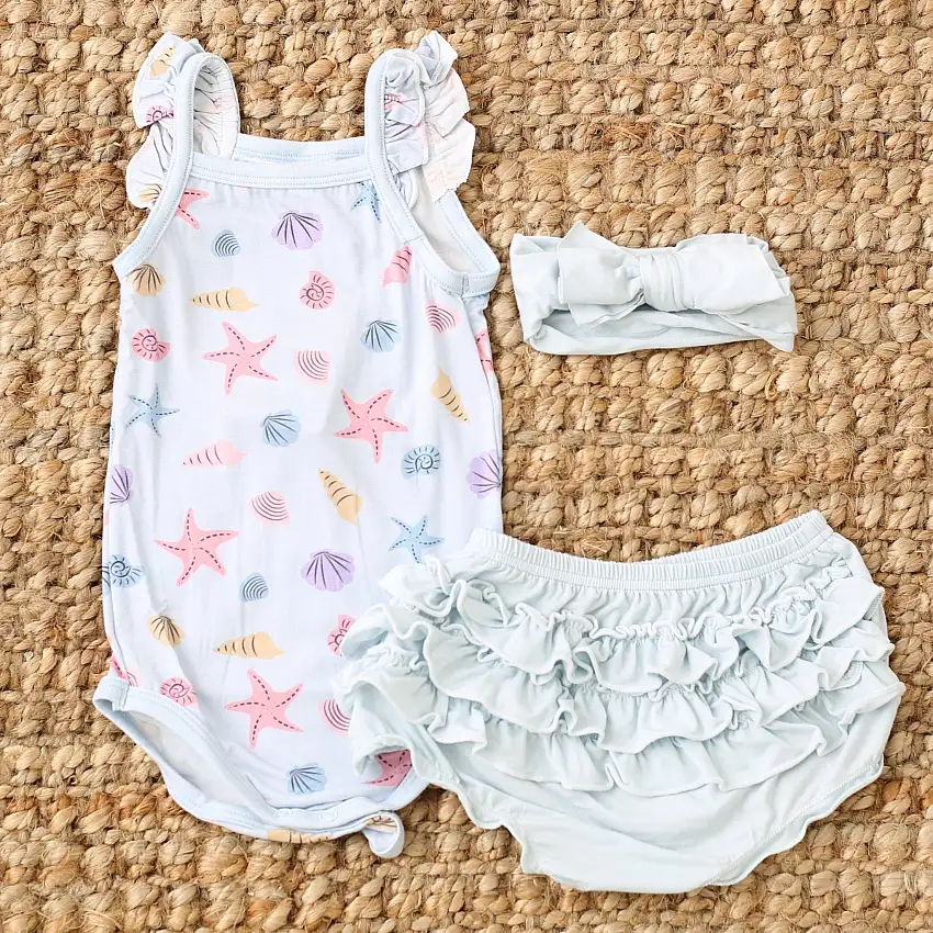 Seashell Scouts Ruffle Bloomer Set
