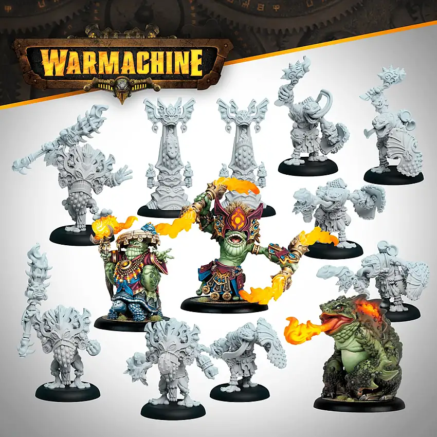 Warmachine: Southern Kriels Command Cadre Fire Tongue Warriors