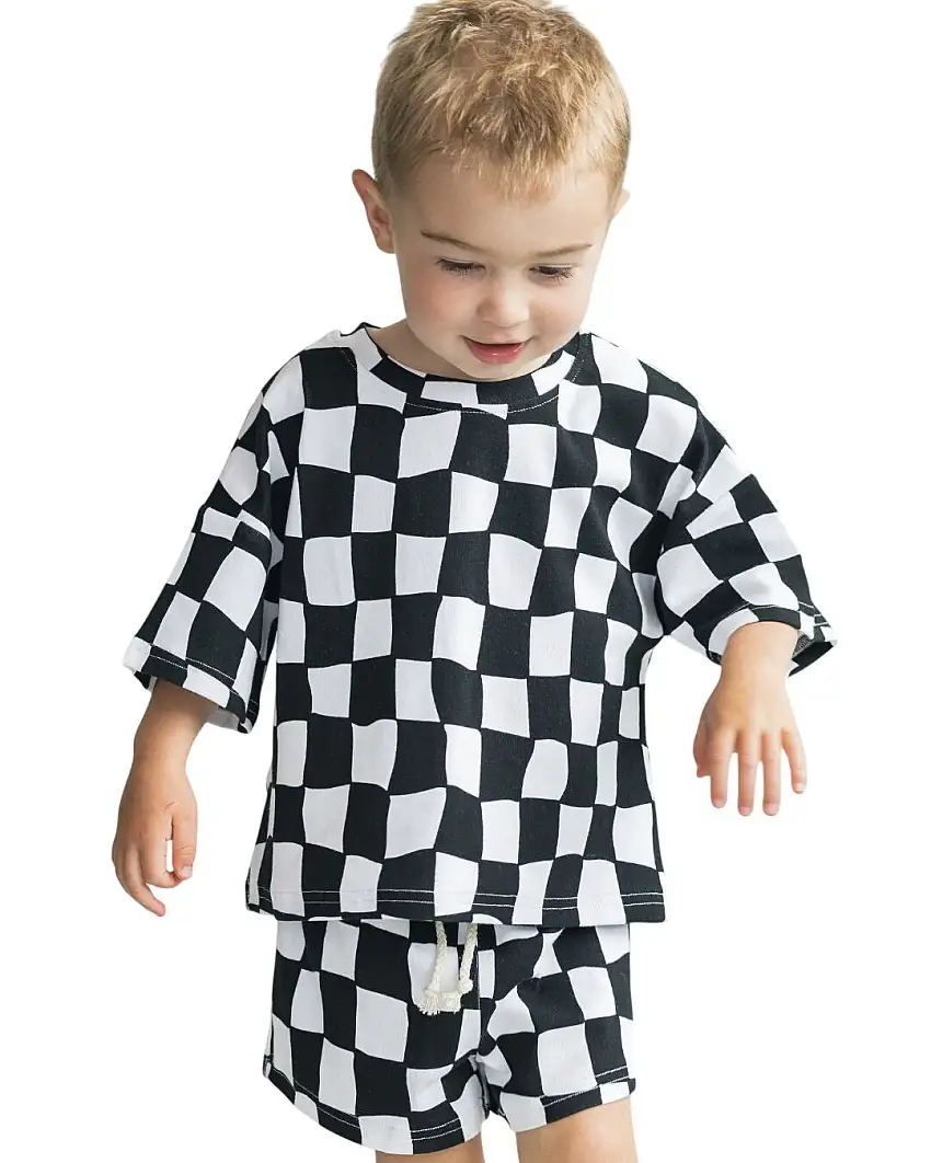 Shorts Set | Wavy Checkered