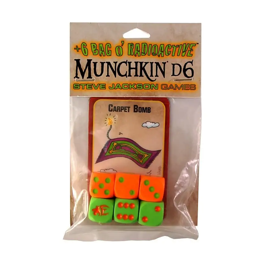 +6 Bag o' Radioactive Munchkin d6 (6)