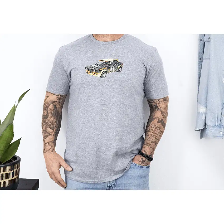 Sketch Art 1977 WRC Chamption - Abarth Rally Olio Fiat - Unisex T-Shirt