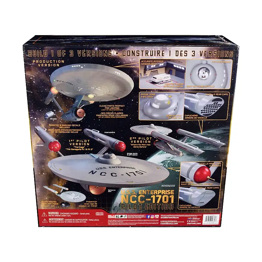 Skill 2 Model Kit U.S.S. Enterprise NCC-1701 Pilot Edition Star Trek 3-in-1 1/350 Scale Model by Polar Lights