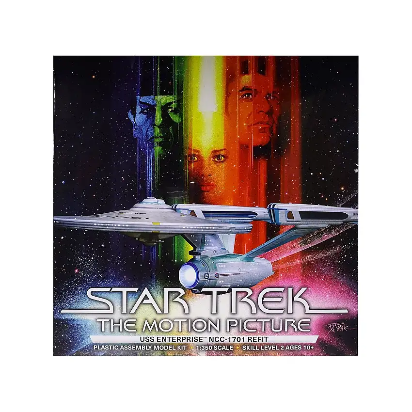 Skill 2 Model Kit U.S.S. Enterprise NCC-1701 Refit Spaceship "Star Trek: The Motion Picture" (1979) Movie 1/350 Scale Model by Polar Lights