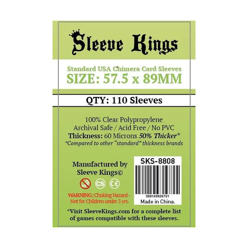 57.5x89mm - Standard USA Chimera Card Sleeves (10 packs of 110)