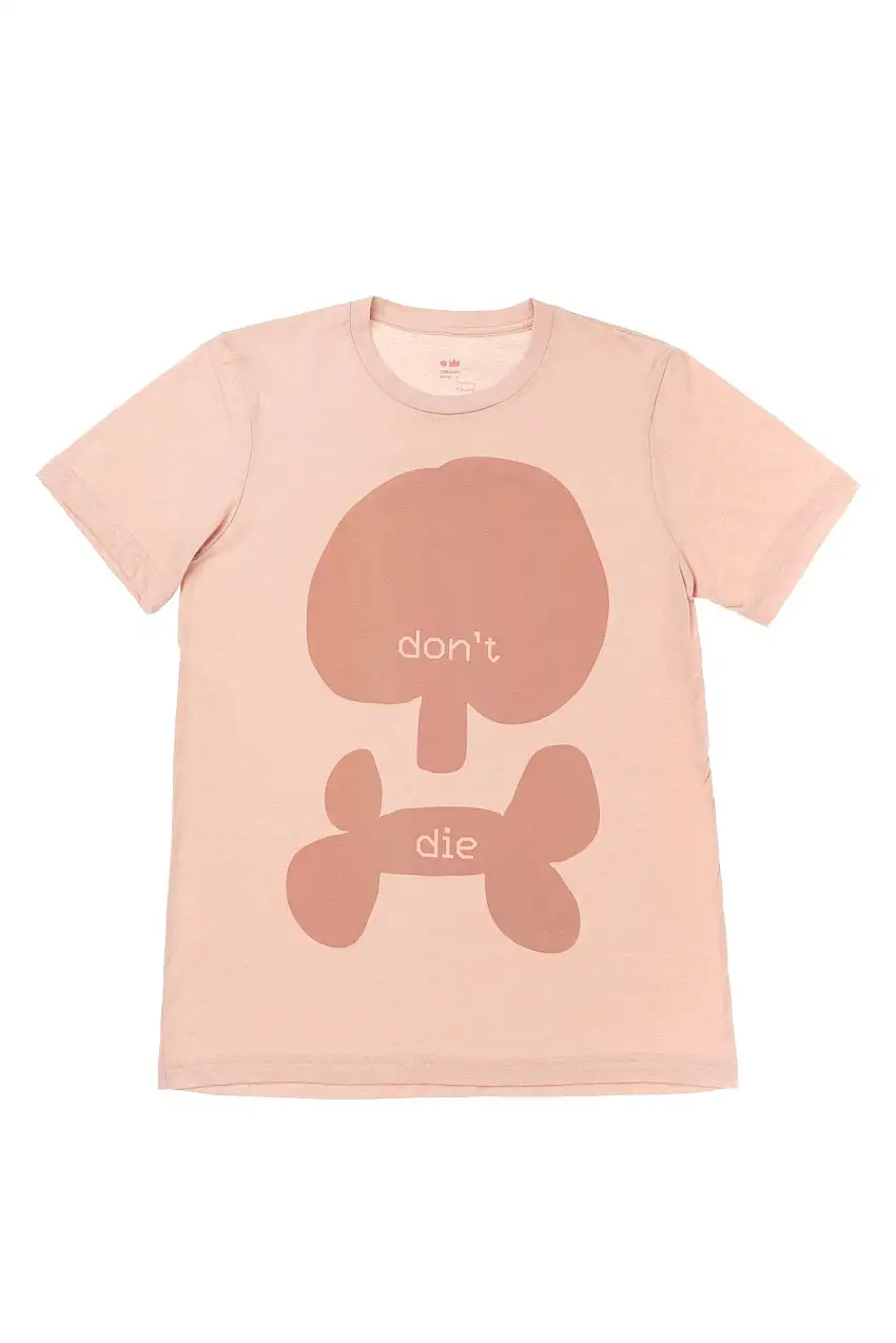 Adults "don't Die" T-shirt | Scull | Peach