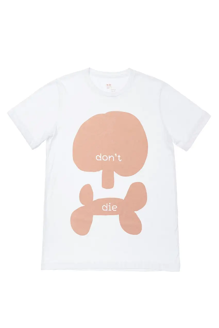Adults "don't Die" T-shirt | Scull | White