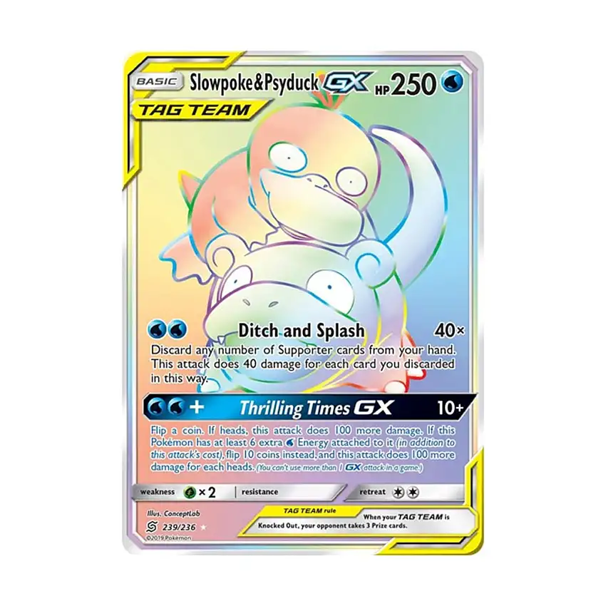 Slowpoke & Psyduck GX (SR) (SR) #239/236 (Holo)