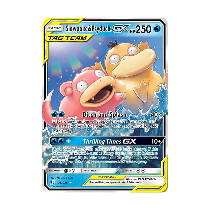 Slowpoke & Psyduck GX (UR) #35/236 (Holo)
