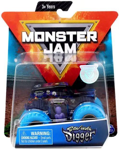 Monster Jam Son-Uva Digger Diecast Car [Blue Wheels]