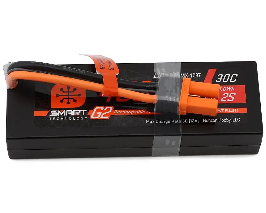Spektrum RC 2S Smart G2 30C Hardcase LiPo Battery Pack (7.4V/4000mAh) w/IC5 Connector