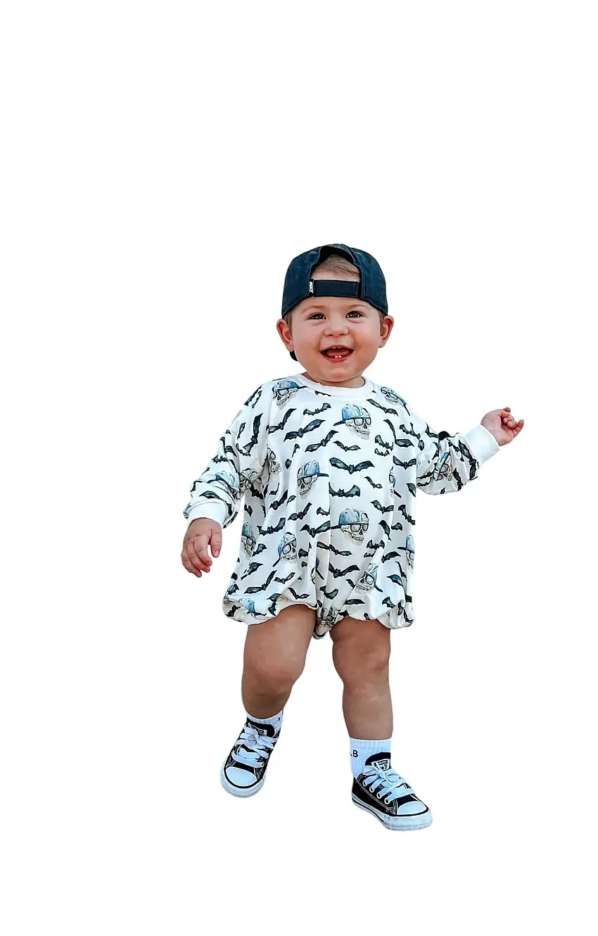 Spooky Bro Bamboo Bubble Romper