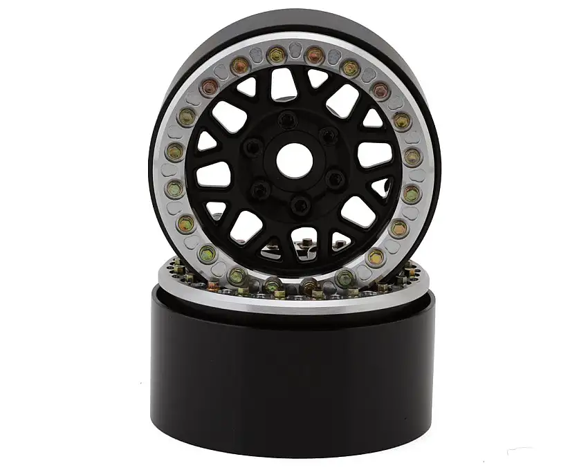SSD RC 1.9” Slugger Beadlock Wheels (Black) (2) w/12mm Hex