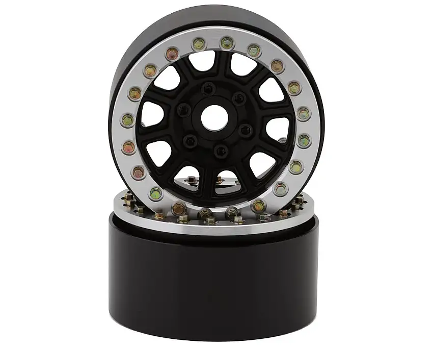 SSD RC 1.9” Dominator Beadlock Wheels (Black) (2) w/12mm Hex