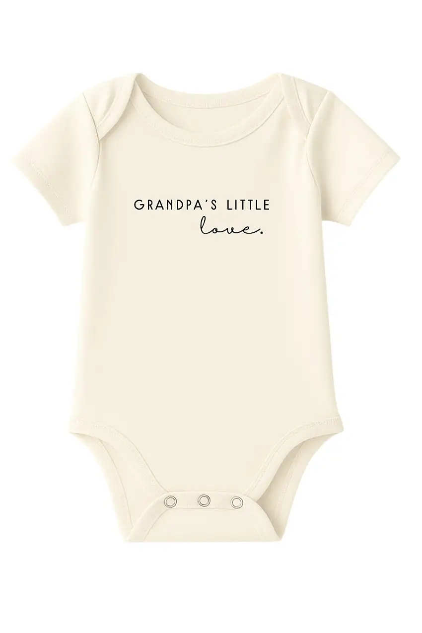 Grandpa's Little Love Organic Baby Bodysuit Short Sleeve