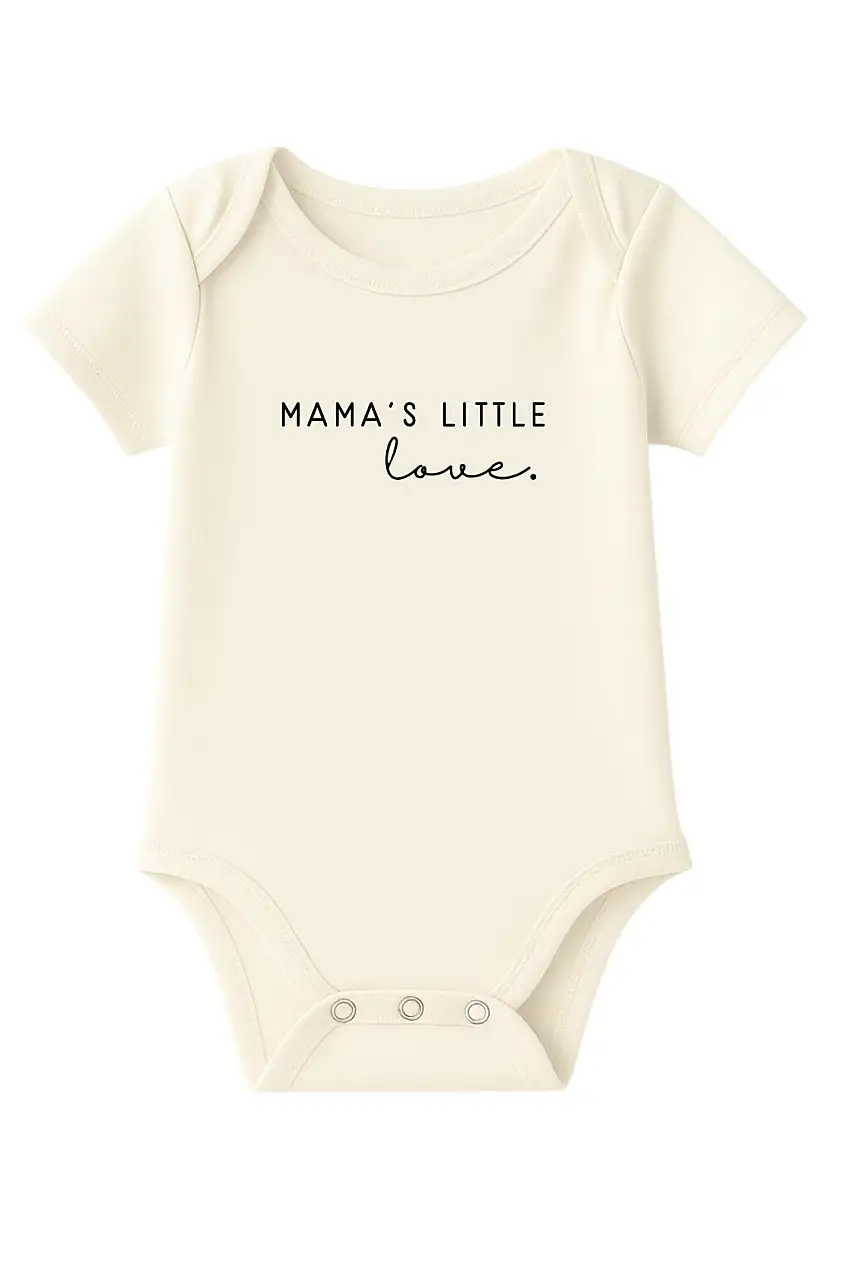 Mama's Little Love Organic Cotton Baby Bodysuit Short Sleeve