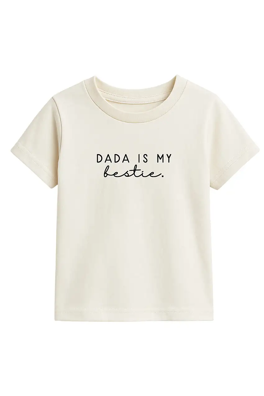 Dada Is My Bestie Organic Cotton Kids T-shirt Short Sleeve