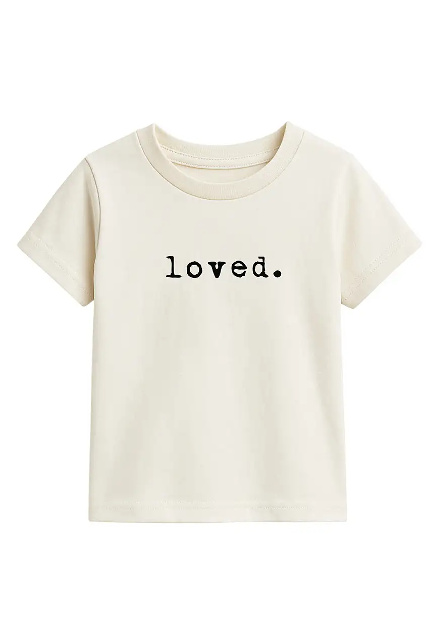 Loved. Organic Cotton Kids Tshirt Short Sleeve