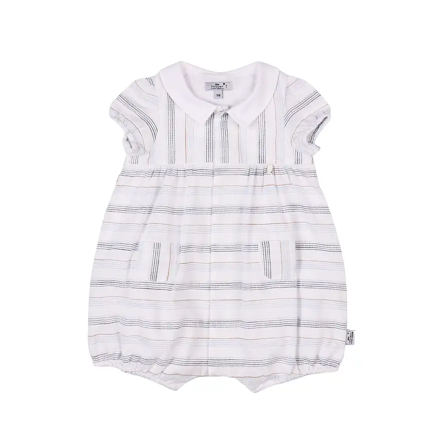 Boys Striped Cotton Baby Romper