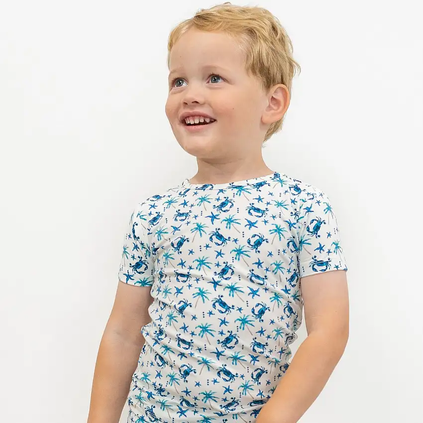 Blue Crabs Summer Pajama Set