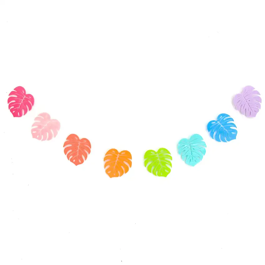 Monstera Leaf Acrylic Garland