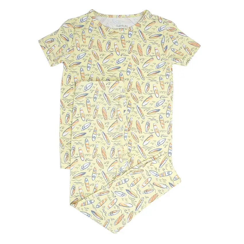 Surfboard Waves Big Kid Pajama S/s