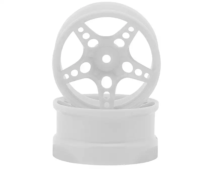 24K RC Technology 1/10 R-Fighter Drift Wheels (White) (2) (6mm Offset) w/12mm Hex